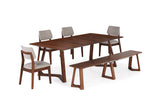 NOVADINE8:Transformer Nova Dining Table & 4 Stackable Chairs & Bench, Styled
