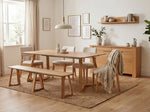 NOVADINE5:Transformer Nova Dining Table & 4 Stackable Chairs & Bench, Styled
