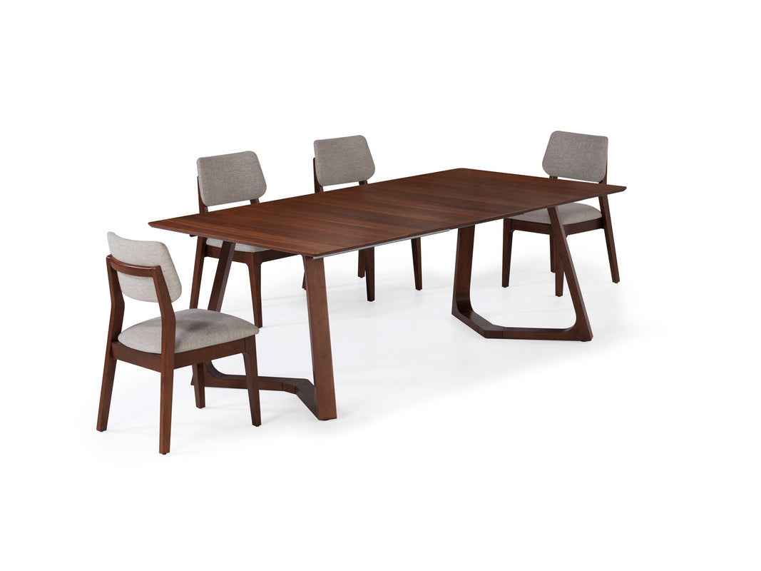 NOVADINE7:Transformer Nova Dining Table & 4 Stackable Chairs, Angled