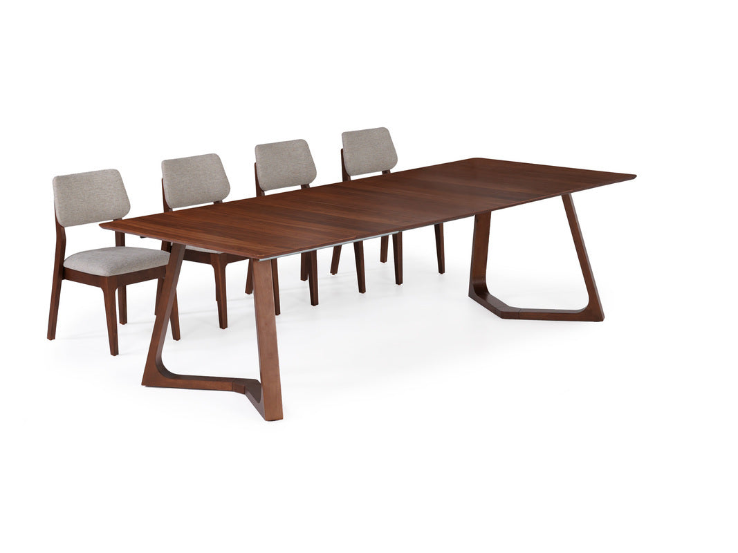 NOVADINE7:Transformer Nova Dining Table & 4 Stackable Chairs, Angled