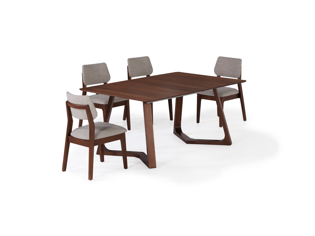 NOVADINE7:Transformer Nova Dining Table & 4 Stackable Chairs, Angled
