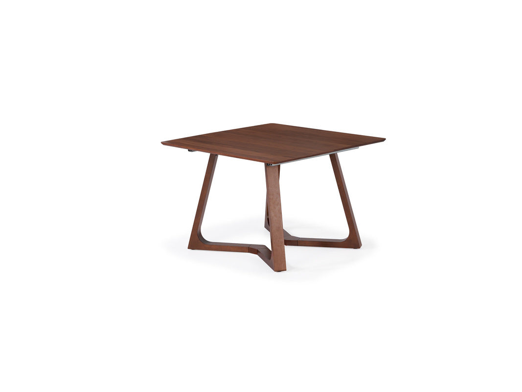 NOVADINE8:Transformer Nova Dining Table & 4 Stackable Chairs & Bench, Angled