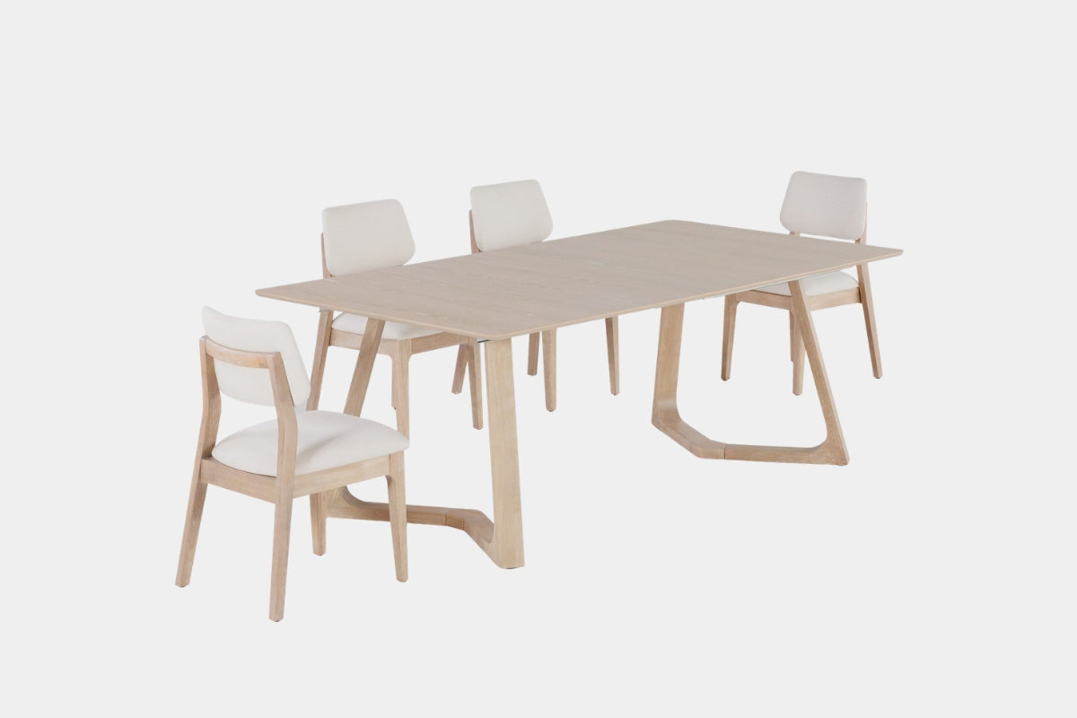 NOVADINE1:Transformer Nova Dining Table & 4 Stackable Chairs,
