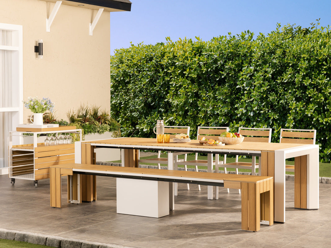 TRANSFP30:Transformer Outdoor Dining Table & 6 Chairs, 