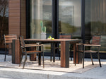 TRANSFP05:Transformer Outdoor Dining Table & 4 Chairs, Styled