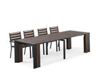 TRANSFP05:Transformer Outdoor Dining Table & 4 Chairs, Angled