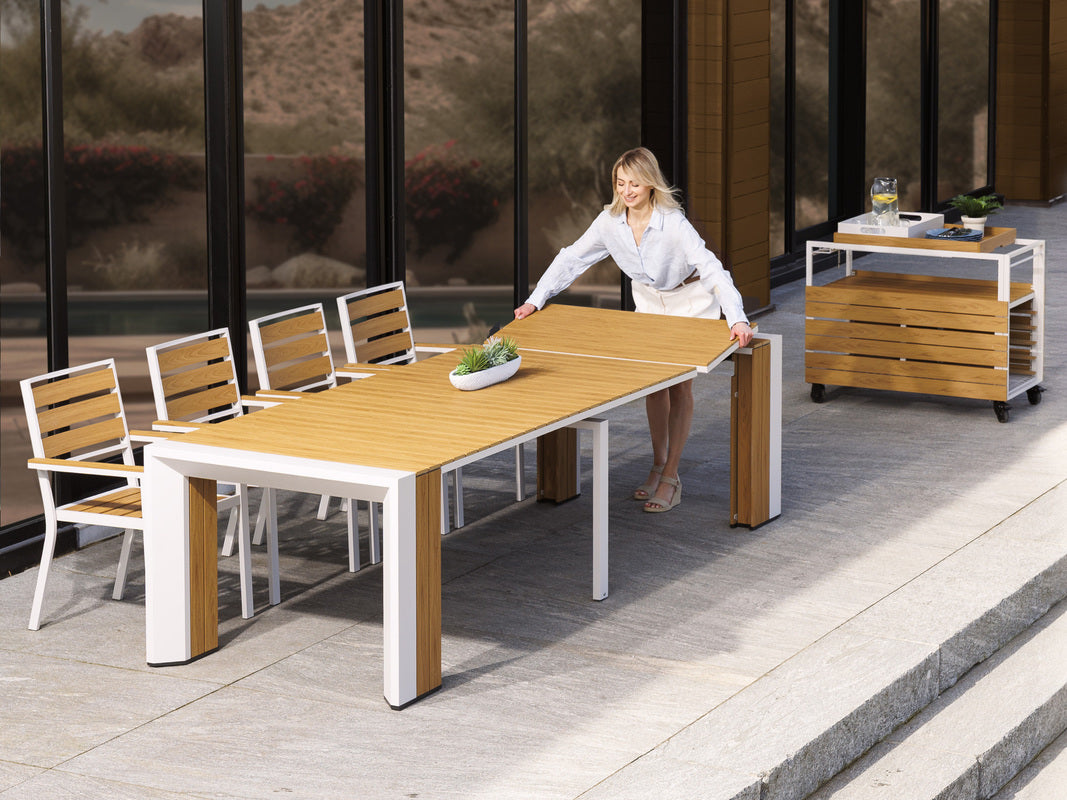 TRANSFP20:Transformer Outdoor Dining Table, Styled