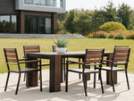 TRANSFP11:Transformer Outdoor Dining Table & 6 Chairs, Styled