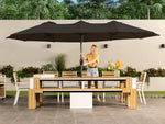 TRANSFP32:Transformer Outdoor Dining Table, 6 Chairs & Bench, Styled