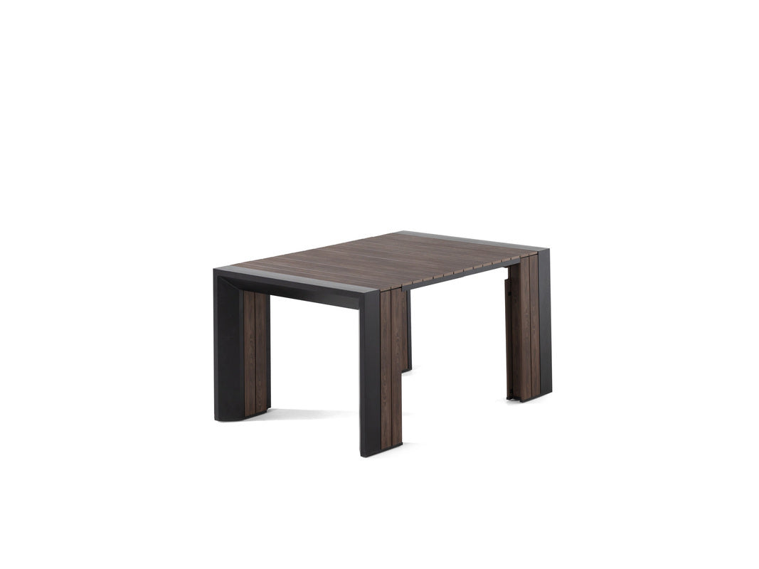 TRANSFP05:Transformer Outdoor Dining Table & 4 Chairs, Angled