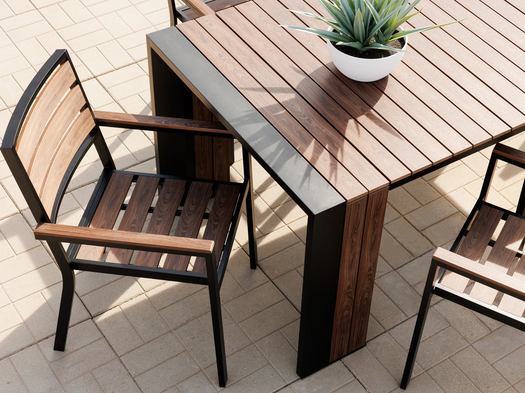 TRANSFP05:Transformer Outdoor Dining Table & 4 Chairs, 