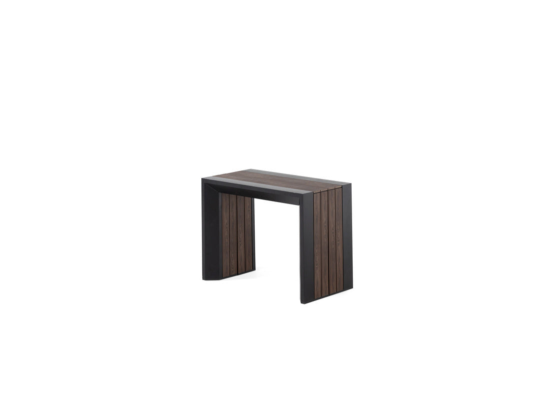 TRANSFP05:Transformer Outdoor Dining Table & 4 Chairs, Angled