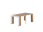 TRANSFP32:Transformer Outdoor Dining Table, 6 Chairs & Bench, Angled