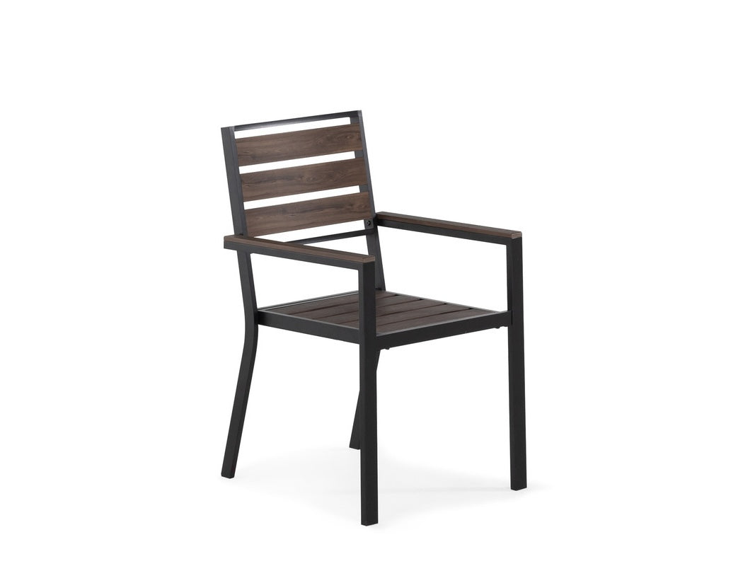 TRANSFP05:Transformer Outdoor Dining Table & 4 Chairs, SideAngled