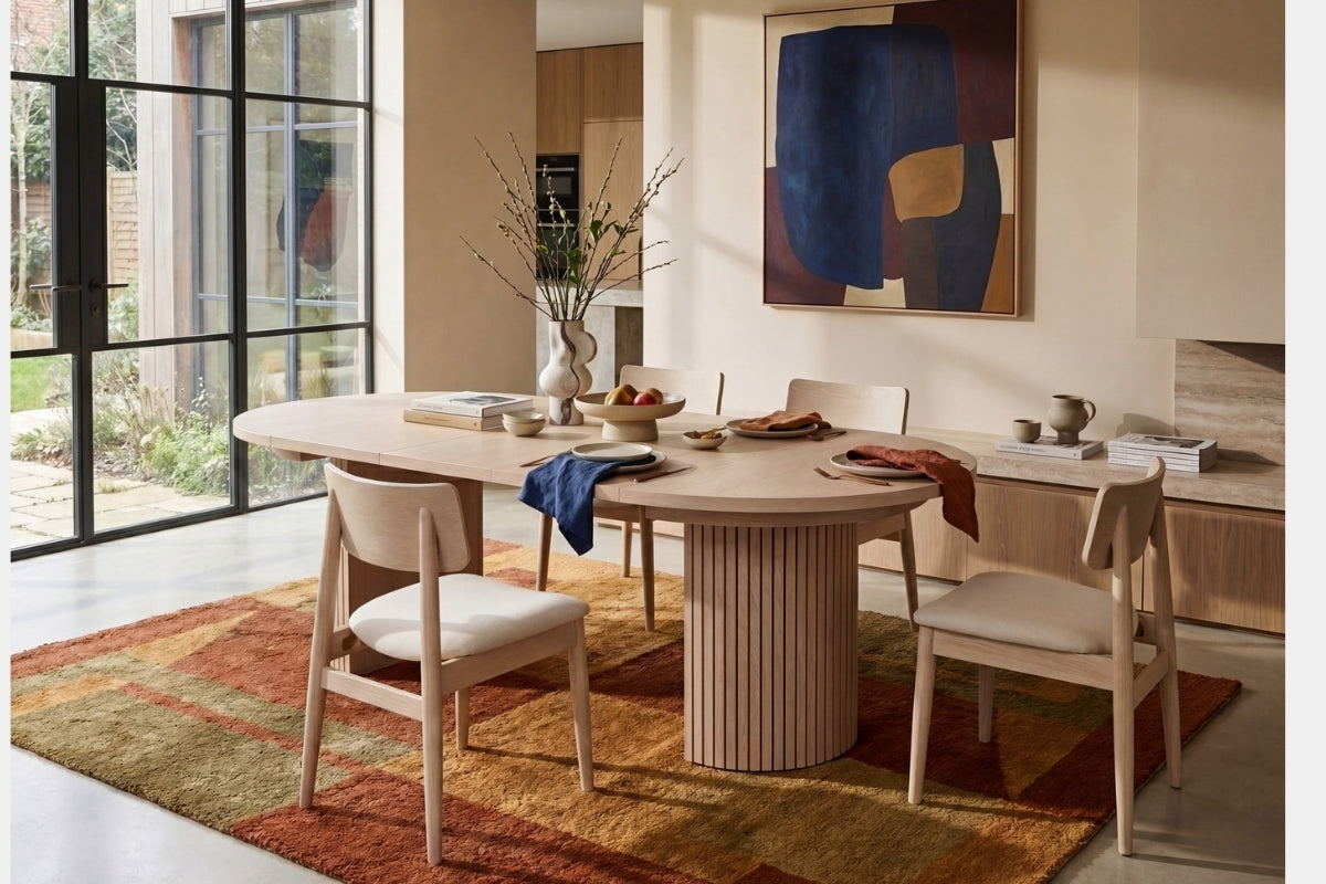 TRANSFM60:Transformer Round Dining Table, Styled
