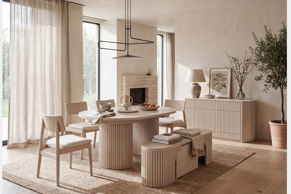 TRANSFM60:Transformer Round Dining Table, Styled