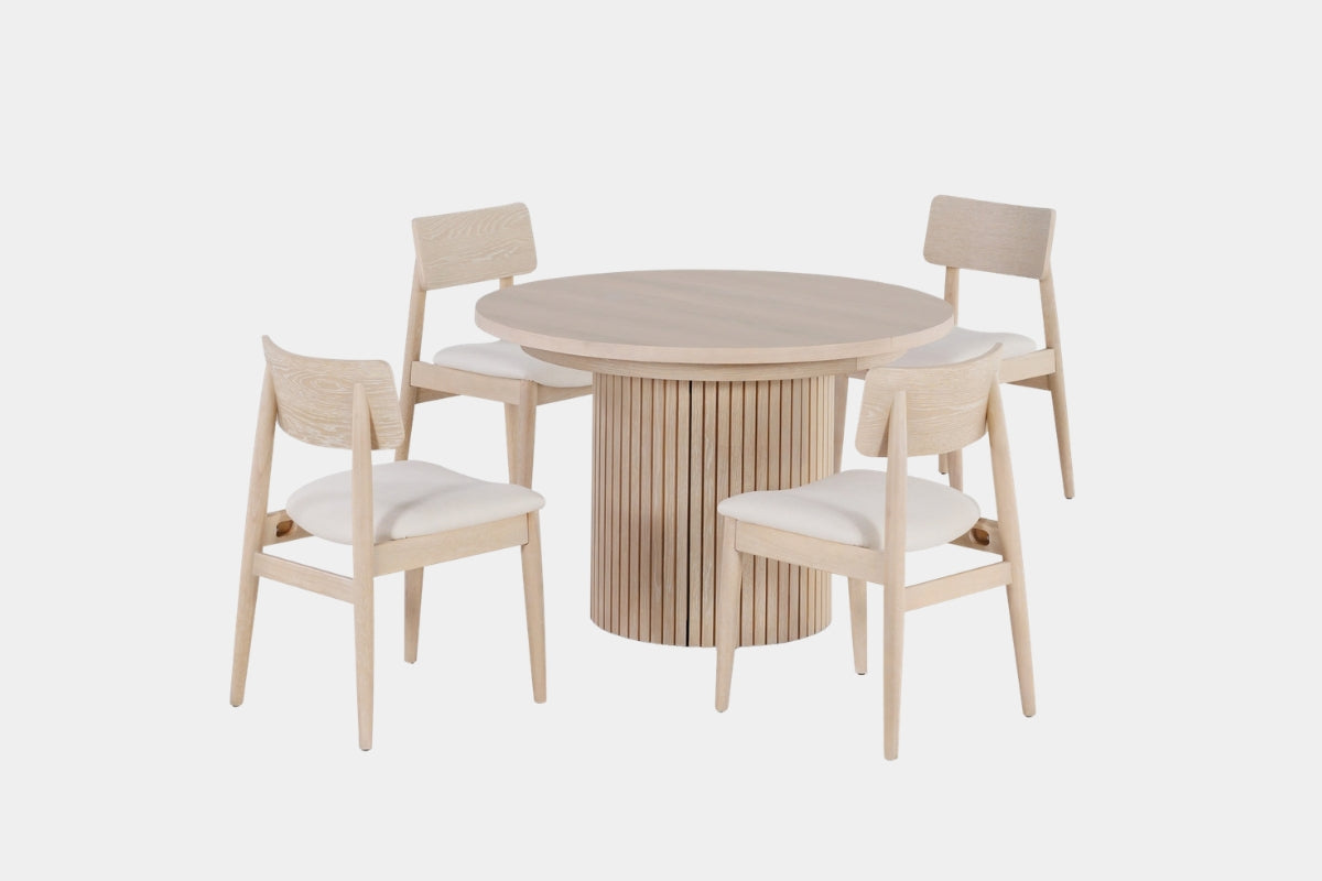 TRANSFM62:Transformer Round Dining Table & 4 Chairs, 