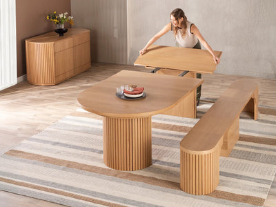 TRANSFM05:Transformer Round Dining Table, Styled