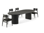TRANSFM18:Transformer Round Table and 4 Chairs Extended in Hickory Smoke