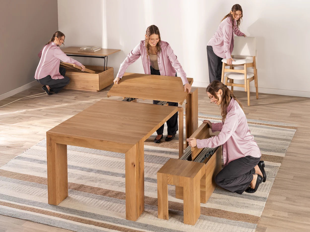 TRANSFM02:Transformer Dining Table & 4 C, 