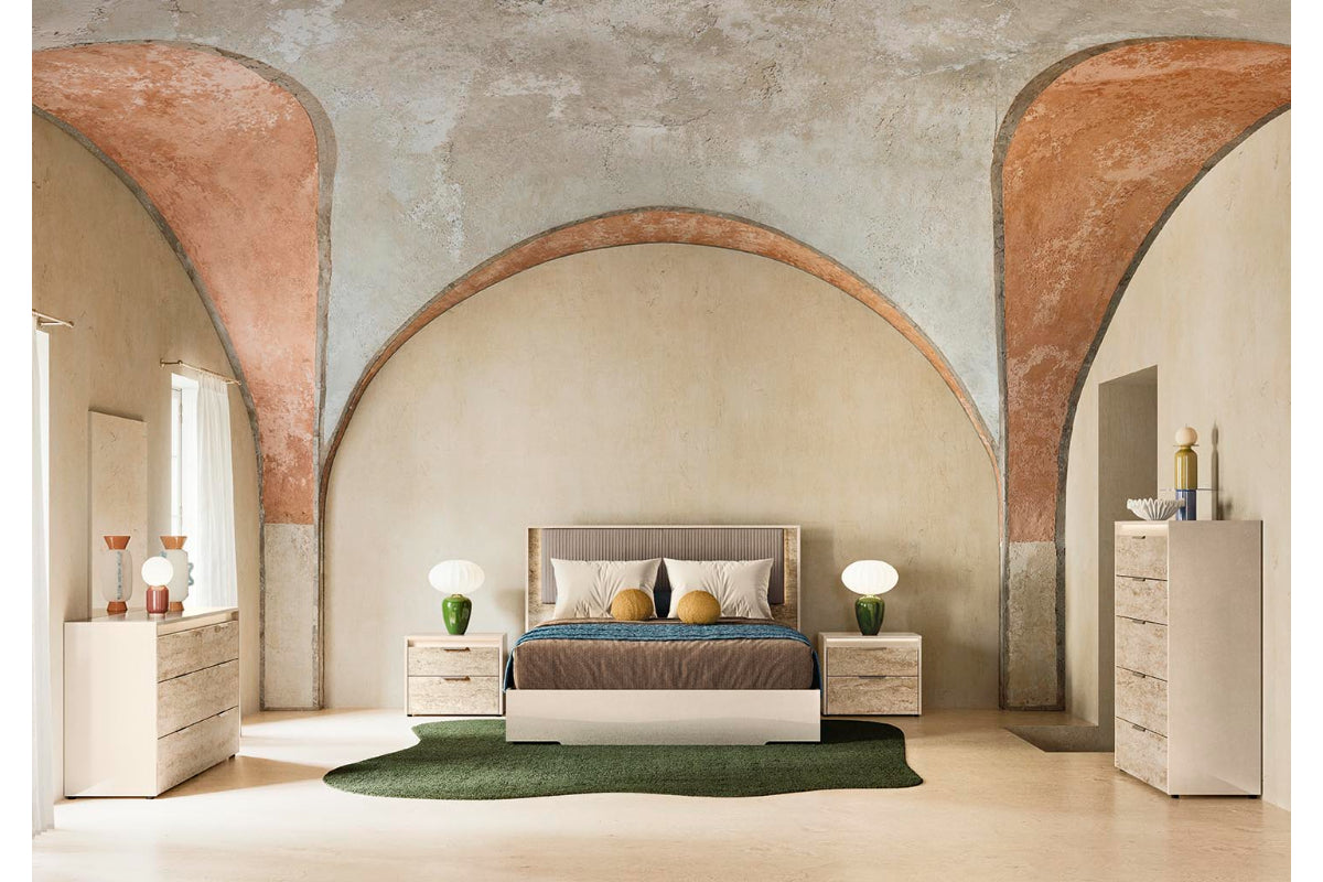 TULLIA022:Tullia Upholstered Panel Bed W, Styled