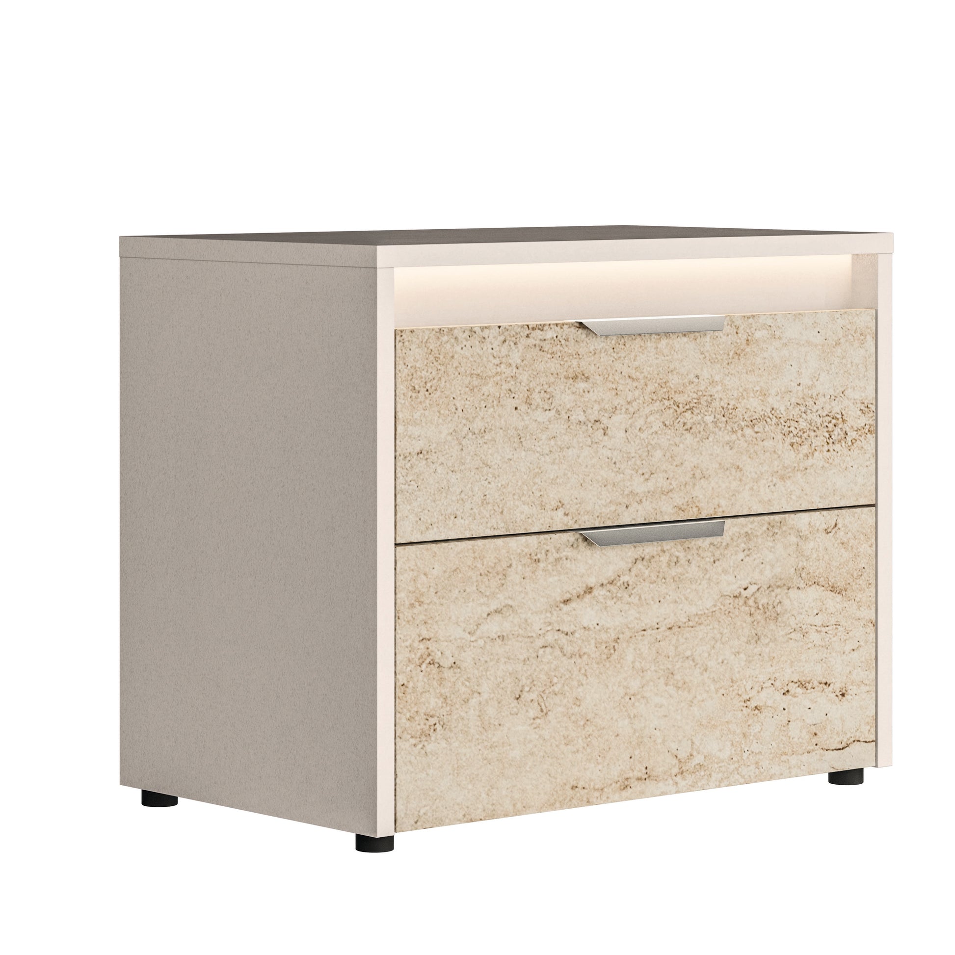 TULLIA018:Tullia Upholstered Bed With St, AngledAngle