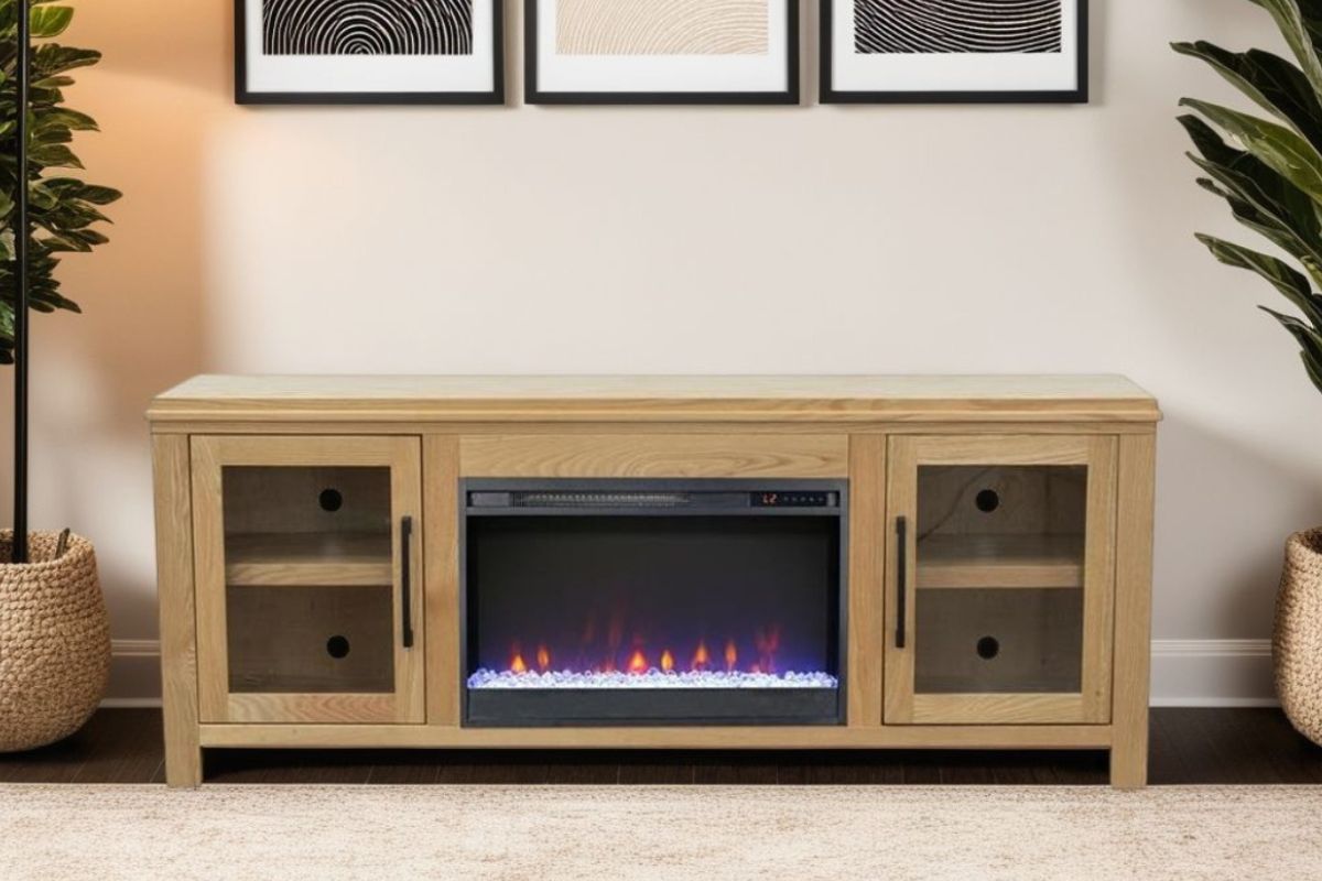 482752780:Tybee Fireplace Console, Styled
