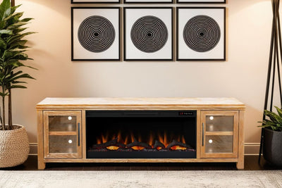 014481948:Tybee Fireplace Console, Styled