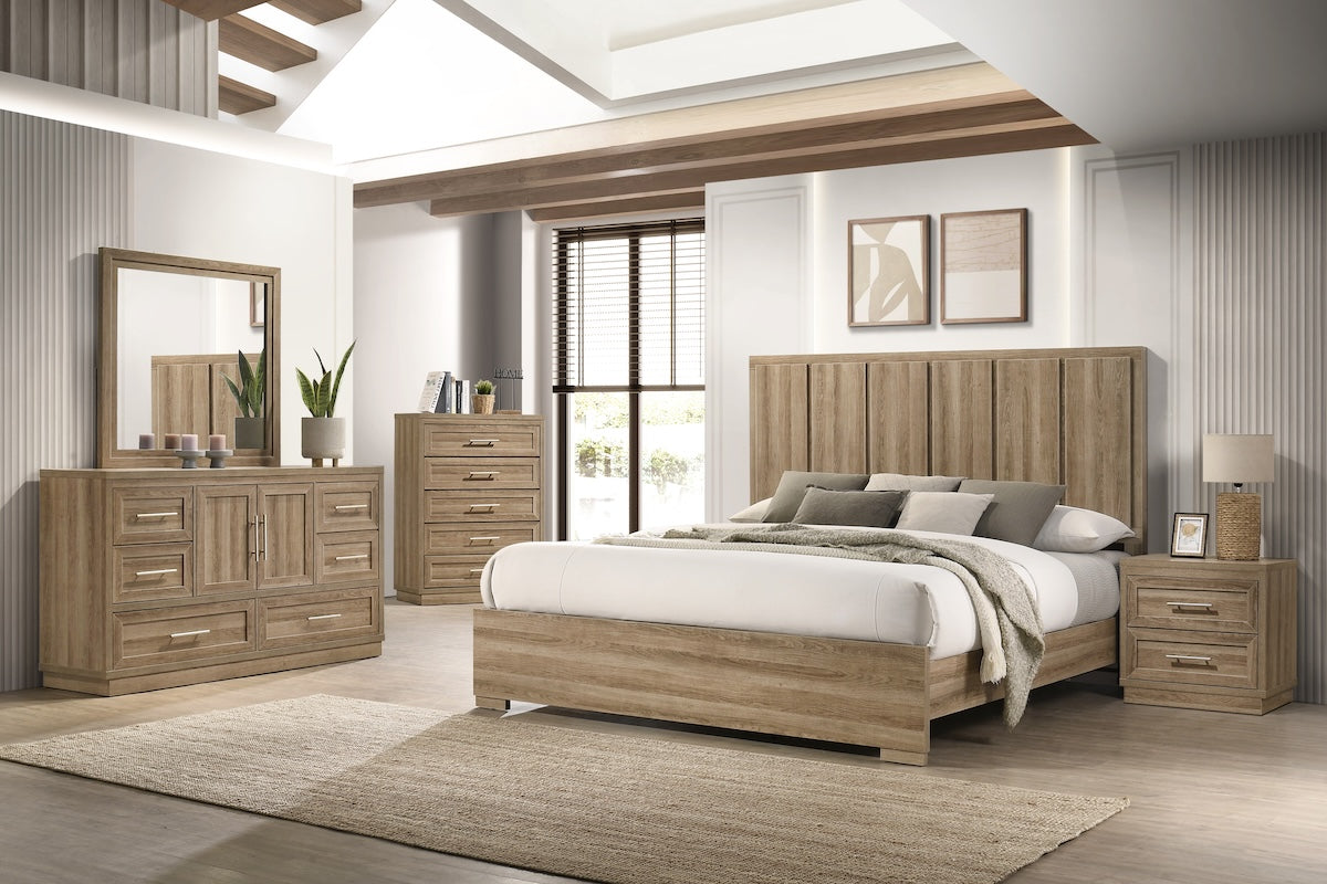 VALENCI09:Valencia Panel Bed & Dresser &, 