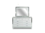 772454556:Valentino Panel Bed, Dresser, Mirror & Nightstand in White, Twin