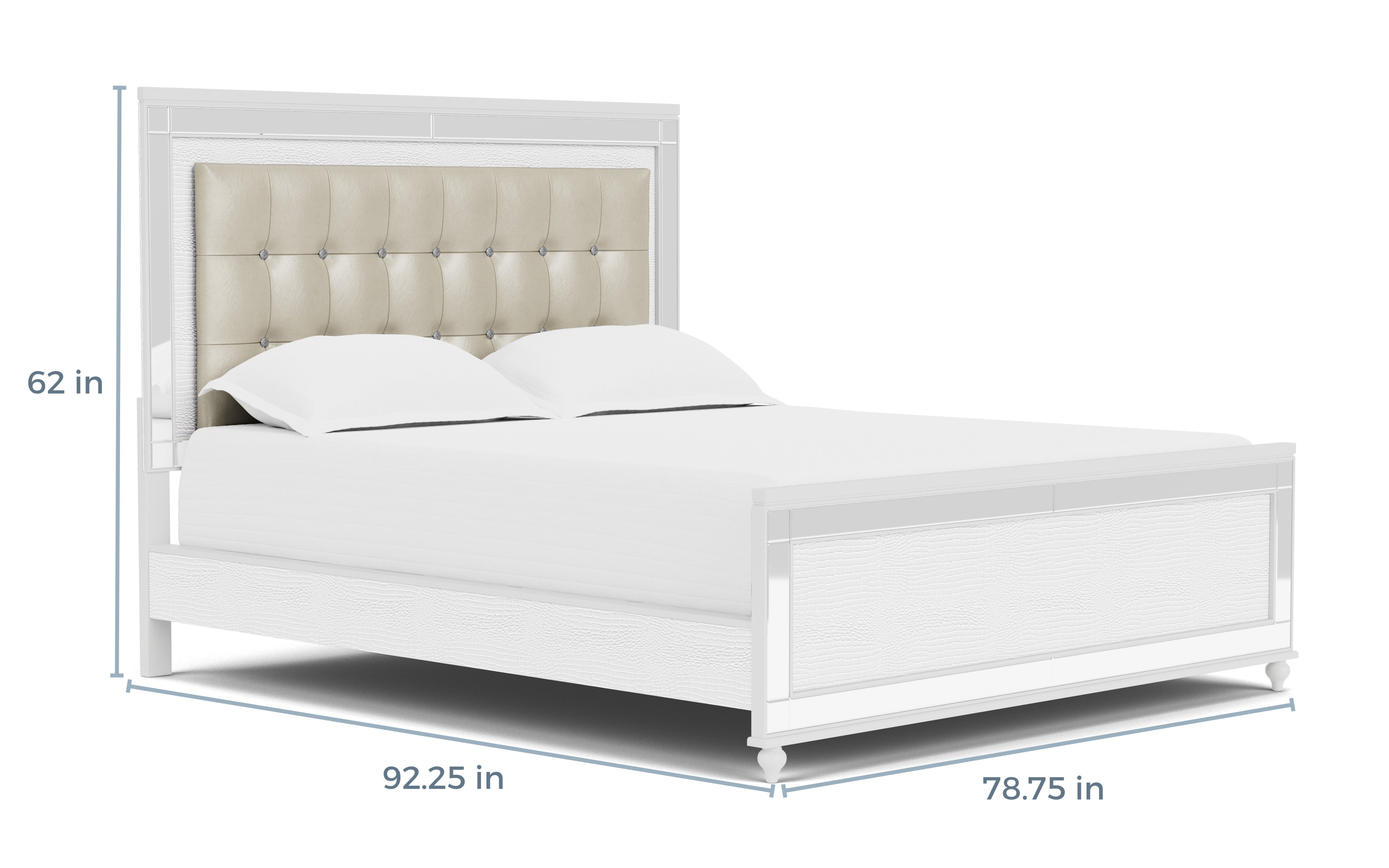 416337729:Valentino Panel Bed, 