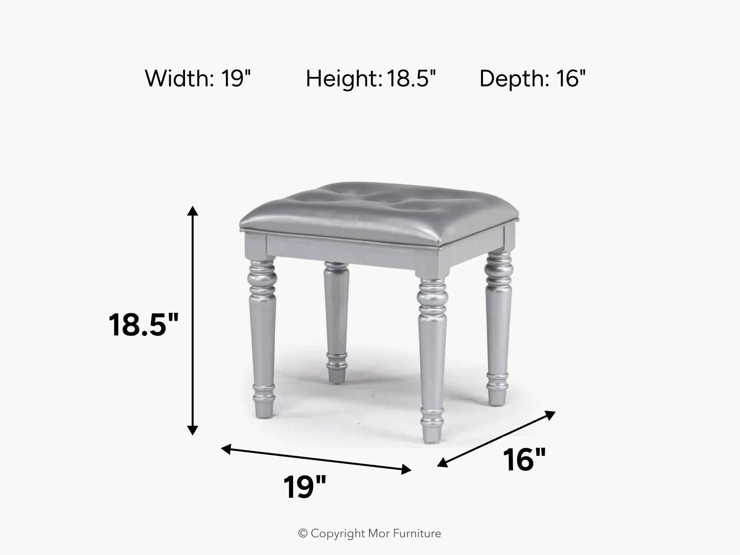 861298019:Valentino Vanity Stool, 