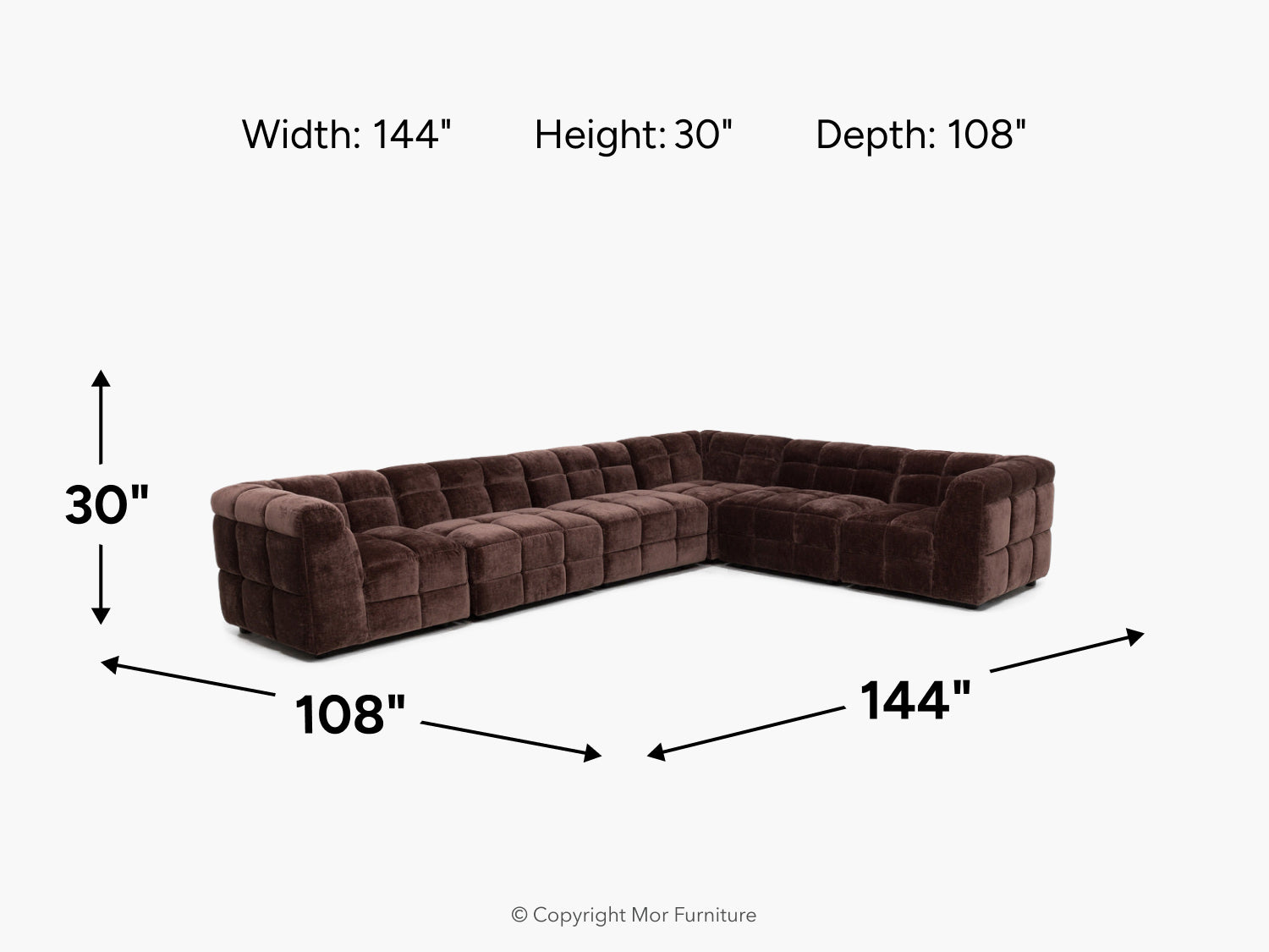 VALMNT001:Valmont 6 Piece Sectional, 