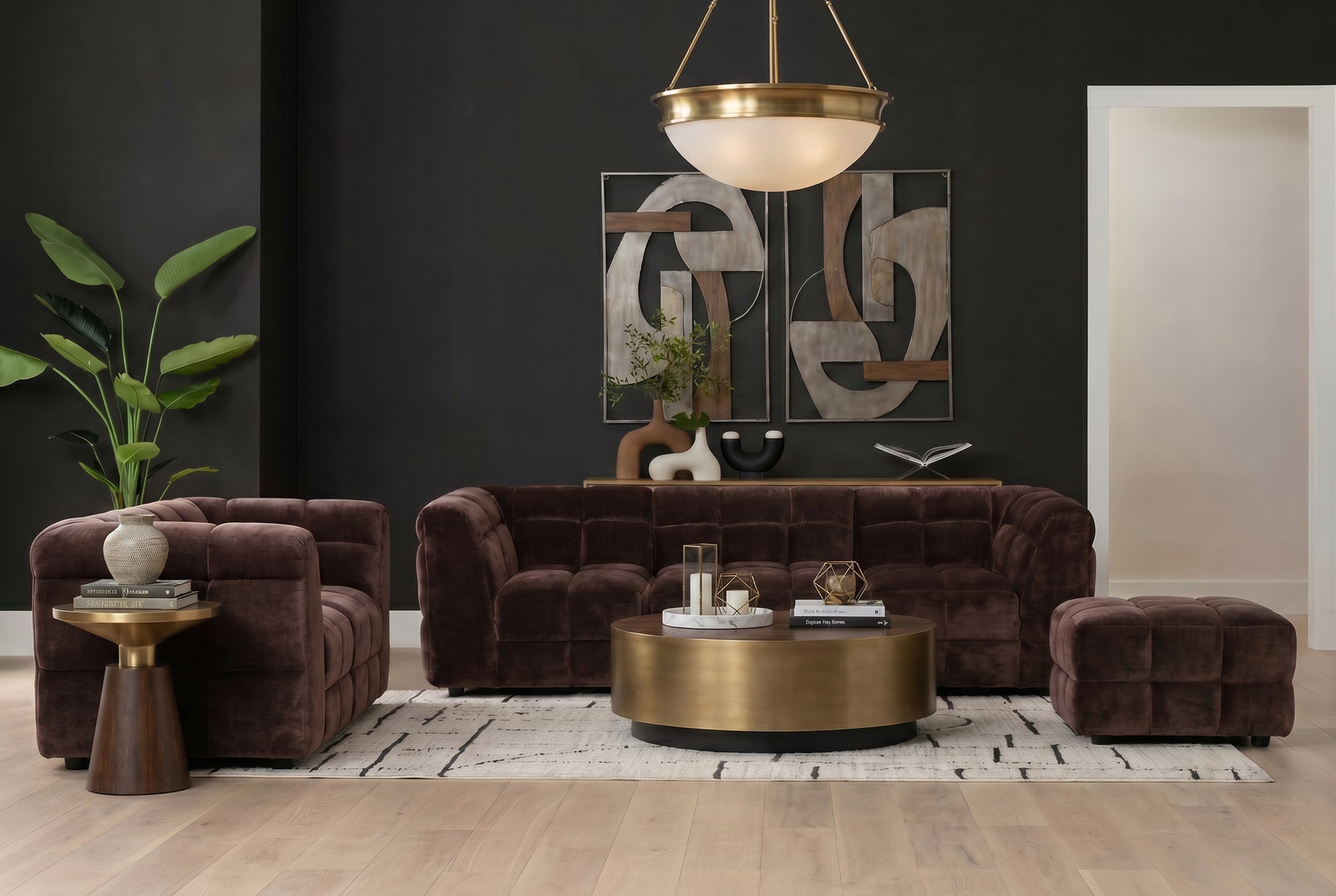 VALMNT004:Valmont Sofa & Loveseat, Styled