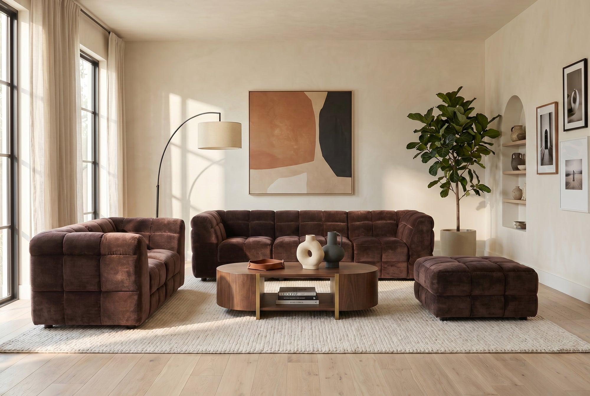 VALMNT004:Valmont Sofa & Loveseat, Styled