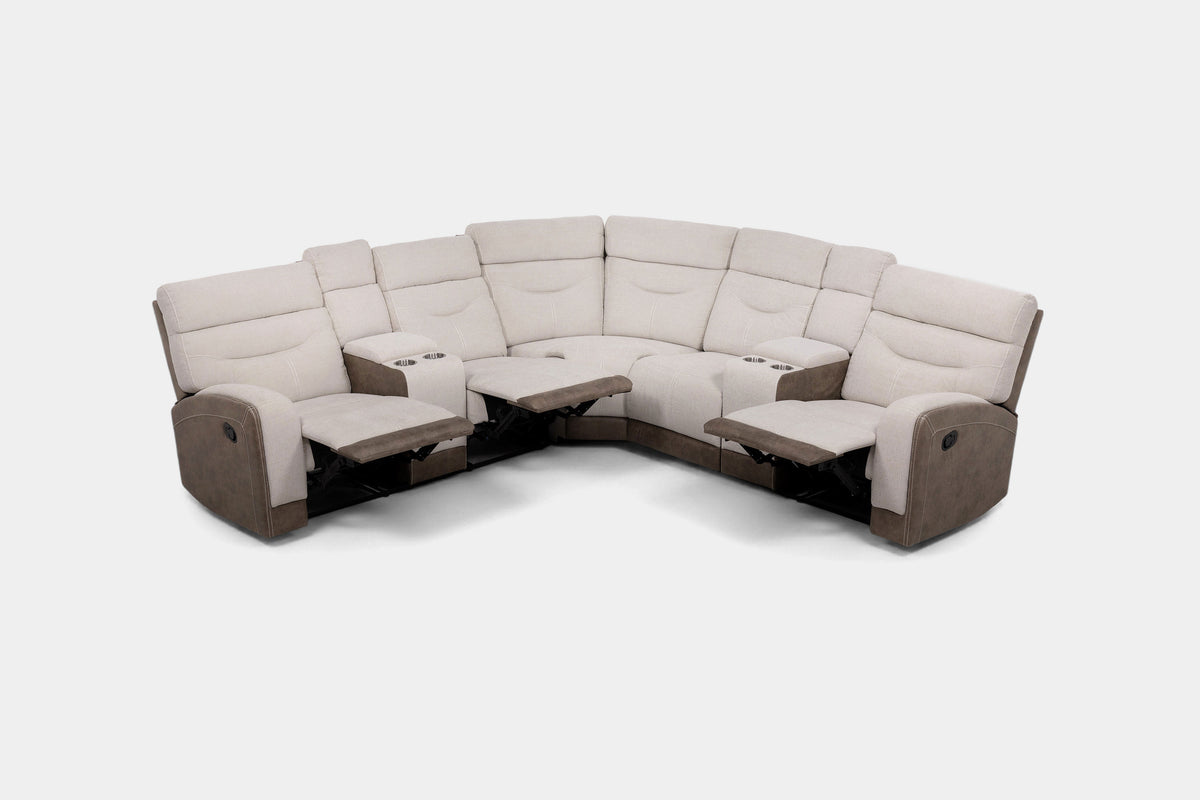 VESPID005:Vespid 3 Piece Reclining Sectional,  ReclinedAngled