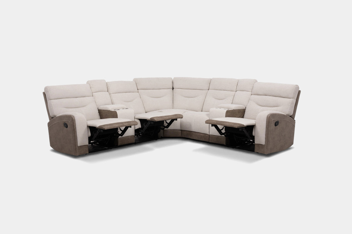VESPID005:Vespid 3 Piece Reclining Sectional,  ReclinedAngled
