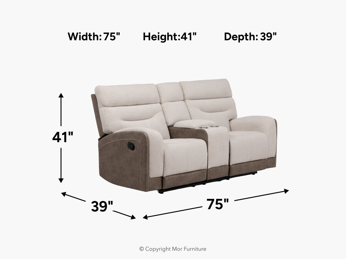 119837025:Vespid Gliding Console Loveseat, 
