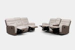 VESPID001:Vespid Reclining Sofa & Gliding Console Loveseat,  ReclinedAngled