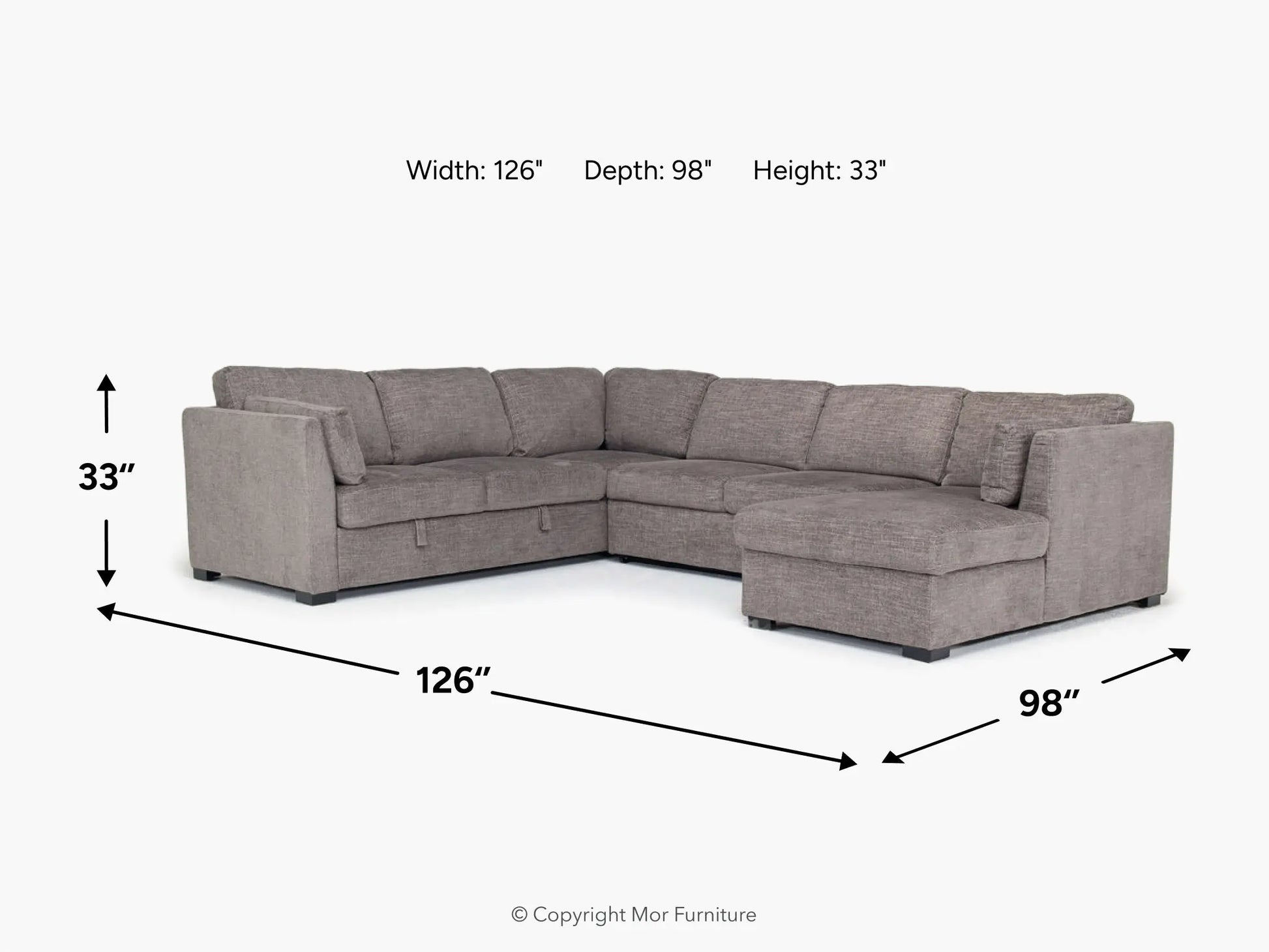 VIVIAN018:Vivian Full Pullout Tux Chaise, 