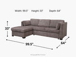 VIVSLPTU1:Vivian Full Pullout Sofa Chaise, 
