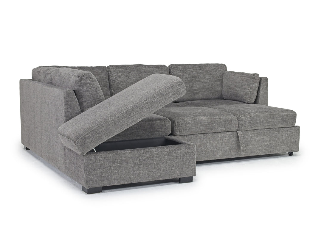 VIVIAN000:Vivian Full Pullout Sofa Chaise, angled open