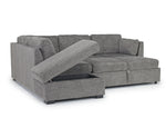 VIVIAN000:Vivian Full Pullout Sofa Chaise, angled open