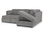 VIVIAN001:Vivian Full Pullout Sofa Chais, Angled