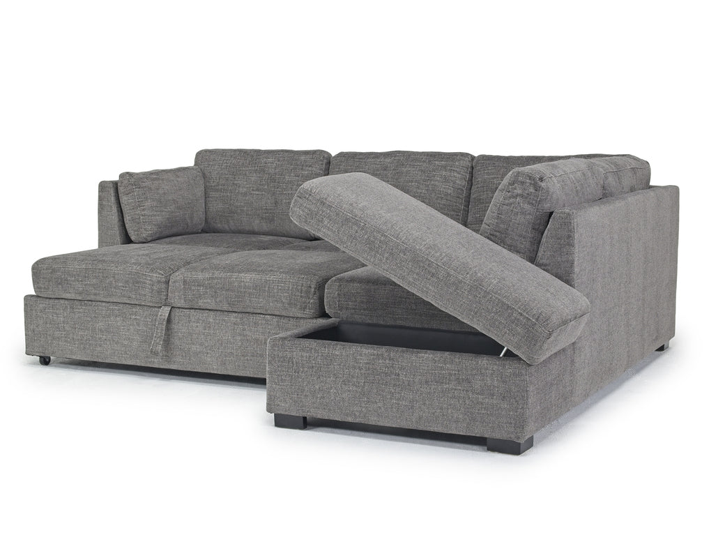 VIVIAN001:Vivian Full Pullout Sofa Chais, Angled