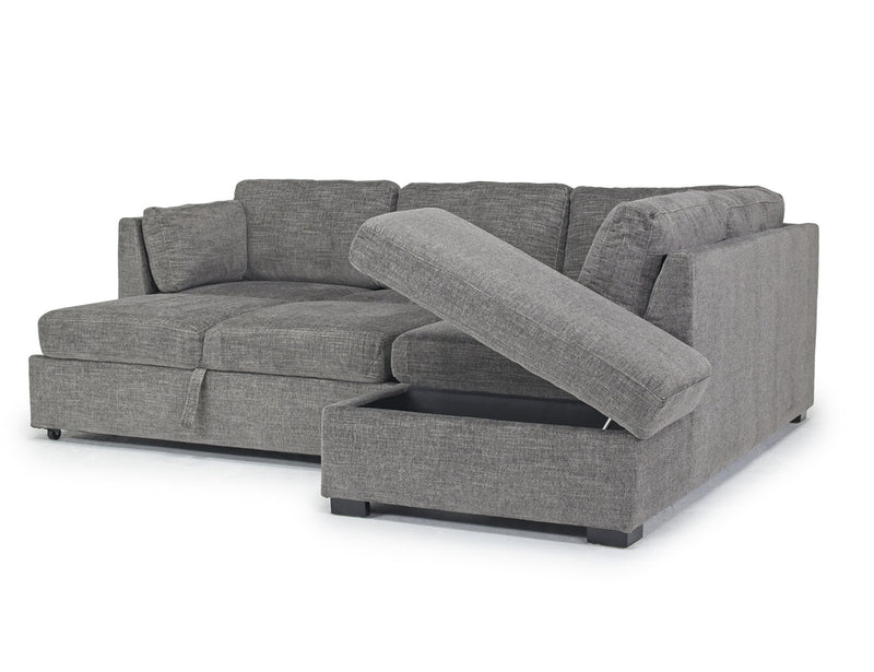 VIVIAN001:Vivian Full Pullout Sofa Chais, Angled