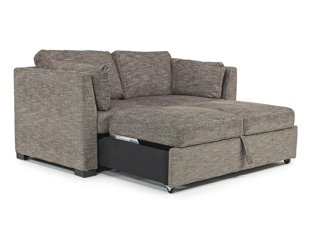 VIVIANSL0:Vivian Full Sleeper Loveseat in Gray Angled Open