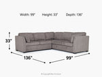 VIVIAN008:Vivian Full Tux Sleeper Sectional, 
