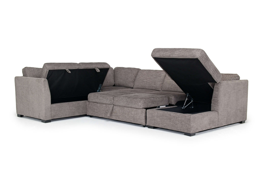 VIVIAN018:Vivian Full Pullout Tux Chaise, AngledOpen