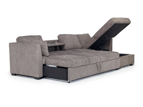 VIVIAN003:Vivian Queen Pullout Sofa Chai, Open